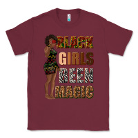 Burgundy black girls been magic Classic Tee - texasbilliewilder