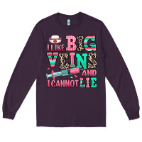 Plum i like big veins and i cannot lie Long Sleeve Tee - RanaPortraitStore
