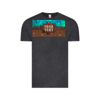 Vintage Black preview custom name turquoise stone leopard bull skull license plate Vintage Tee - Artiststas