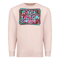 Pale Pink race track mom Premium Sweatshirt - AdoDesignShop