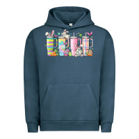 Pigment Midnight Navy retro groovy easter Urban Hoodie - MaliasSmallBusiness