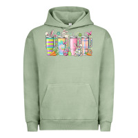 Pigment Oil Green retro groovy easter Urban Hoodie - MaliasSmallBusiness