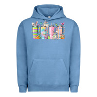 Pigment Pebble Blue retro groovy easter Urban Hoodie - MaliasSmallBusiness