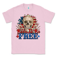 Bubblegum Pink born to be free skeleton Classic Tee - Zillion Design Studio
