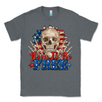 Charcoal Heather born to be free skeleton Classic Tee - Zillion Design Studio