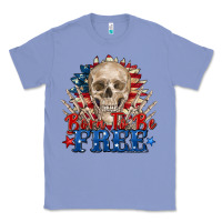 Colony Blue born to be free skeleton Classic Tee - Zillion Design Studio