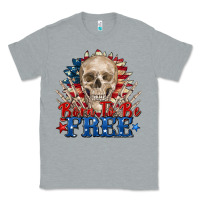 Heather Grey born to be free skeleton Classic Tee - Zillion Design Studio