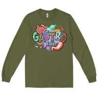 Army Green gastro crew Long Sleeve Tee - RanaPortraitStore