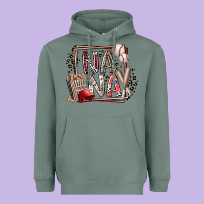 Nana Baseball Heavyweight Hoodie Designed By Racoondesign