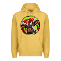 Antique Gold Christmas Cow Premium Hoodie - Jasminsmagicworld