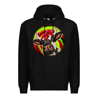 Black Christmas Cow Premium Hoodie - Jasminsmagicworld