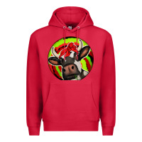 Cardinal Christmas Cow Premium Hoodie - Jasminsmagicworld