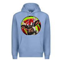 Colony Blue Christmas Cow Premium Hoodie - Jasminsmagicworld