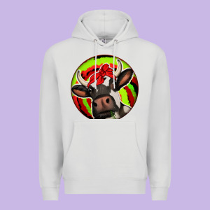Christmas Cow Premium Hoodie Designed By Jasminsmagicworld
