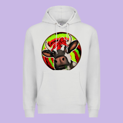 Christmas Cow Premium Hoodie Designed By Jasminsmagicworld