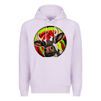 Lilac Christmas Cow Premium Hoodie - Jasminsmagicworld