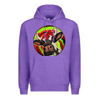 Purple Christmas Cow Premium Hoodie - Jasminsmagicworld