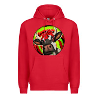 Red Christmas Cow Premium Hoodie - Jasminsmagicworld