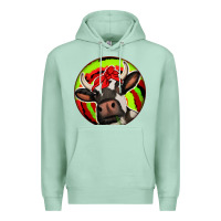 Seafoam Christmas Cow Premium Hoodie - Jasminsmagicworld