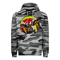 Slate Camo Christmas Cow Premium Hoodie - Jasminsmagicworld