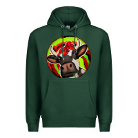 Sports Green Christmas Cow Premium Hoodie - Jasminsmagicworld