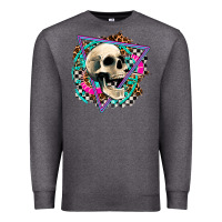 Charcoal Heather race skull Premium Sweatshirt - AdoDesignShop