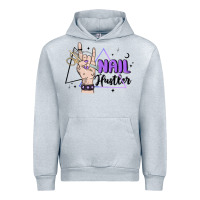 Heather Grey nail hustler Urban Hoodie - MaliasSmallBusiness