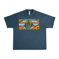 Midnight Navy bucking bronco aztec shape license plate Urban Heavy Tee - Artiststas