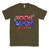 Army Green boom boom mama Classic Tee - Zillion Design Studio