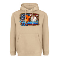 Western American Flag Baseball Heavyweight Hoodie | Teevron