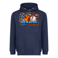 Navy western american flag baseball Heavyweight Hoodie - HRA Design Shop