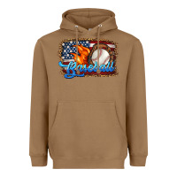Toasted Coconut western american flag baseball Heavyweight Hoodie - HRA Design Shop