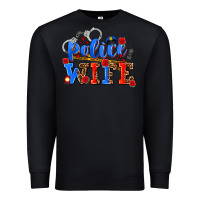 Black police wife Premium Sweatshirt - AdoDesignShop
