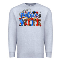 Heather Grey police wife Premium Sweatshirt - AdoDesignShop