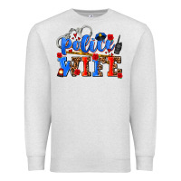 Oatmeal Heather police wife Premium Sweatshirt - AdoDesignShop