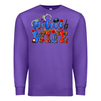 Purple police wife Premium Sweatshirt - AdoDesignShop