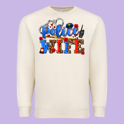 Police Wife Premium Sweatshirt Designed By Adodesignshop