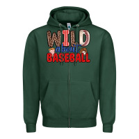 Sports Green wild about baseball Zipper Hoodie - Zillion Design Studio