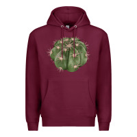 Burgundy eagle claws cactus Premium Hoodie - LillyAllenDesigns