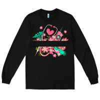 Black nurse flowers custom name design Long Sleeve Tee - RanaPortraitStore