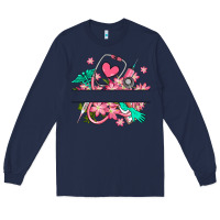 Navy nurse flowers custom name design Long Sleeve Tee - RanaPortraitStore