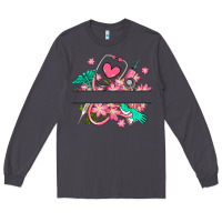 Smoke nurse flowers custom name design Long Sleeve Tee - RanaPortraitStore