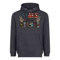 Smoke stars and stripes Heavyweight Hoodie - CowhideDigitalArt