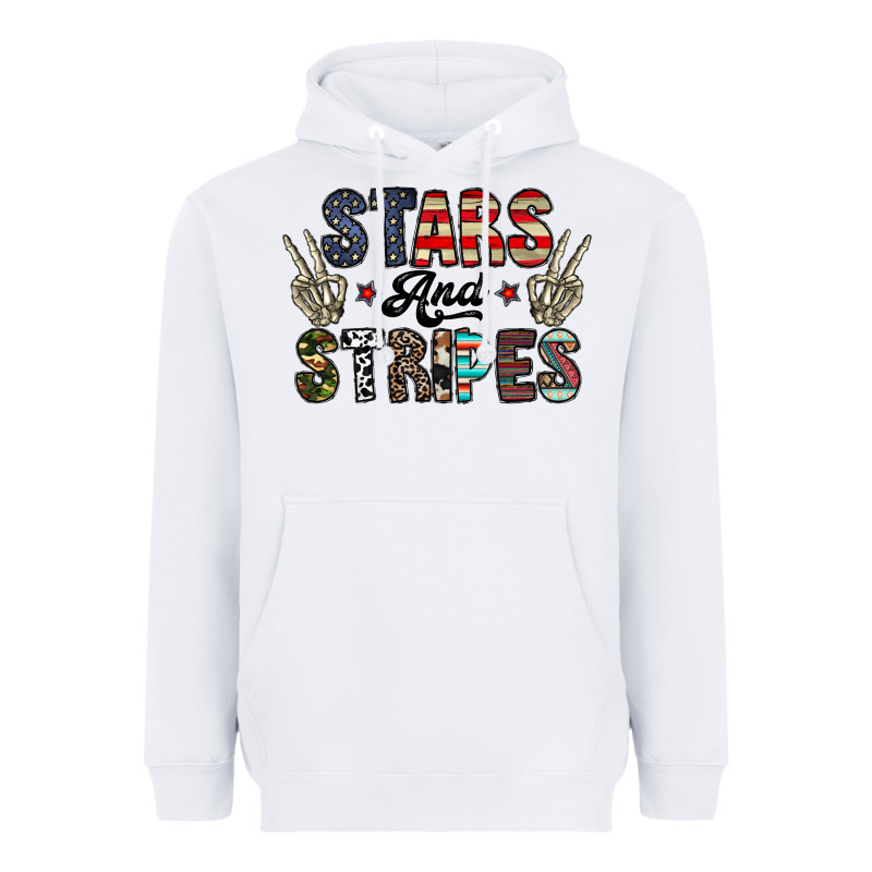 Stars And Stripes Heavyweight Hoodie by CowhideDigitalArt | Teevron