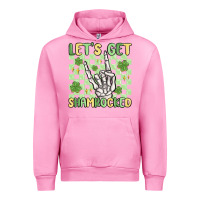 Fuchsia Pink let's get shamrocked Urban Hoodie - MaliasSmallBusiness
