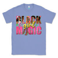 Colony Blue black girl magic with afro black women Classic Tee - texasbilliewilder