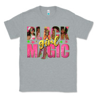 Heather Grey black girl magic with afro black women Classic Tee - texasbilliewilder