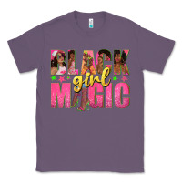 Lavender black girl magic with afro black women Classic Tee - texasbilliewilder