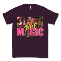 Plum black girl magic with afro black women Classic Tee - texasbilliewilder