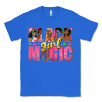True Royal black girl magic with afro black women Classic Tee - texasbilliewilder